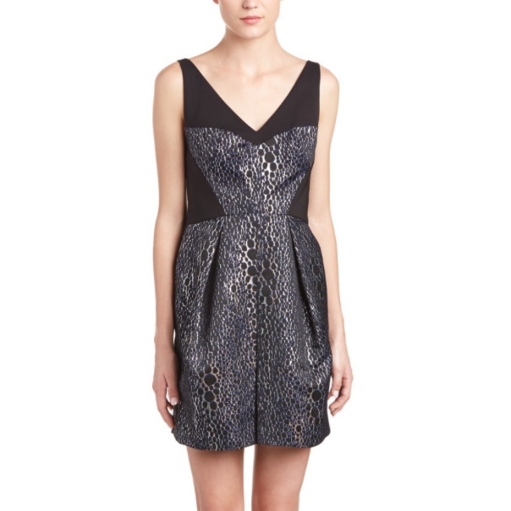 French Connection Sparkle Ray Jacquard Mini Dress